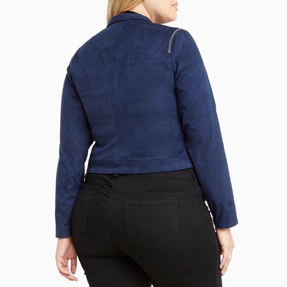 NWT Torrid Faux Suede Moto Jacket Plus Size 2 - Picture 3 of 7